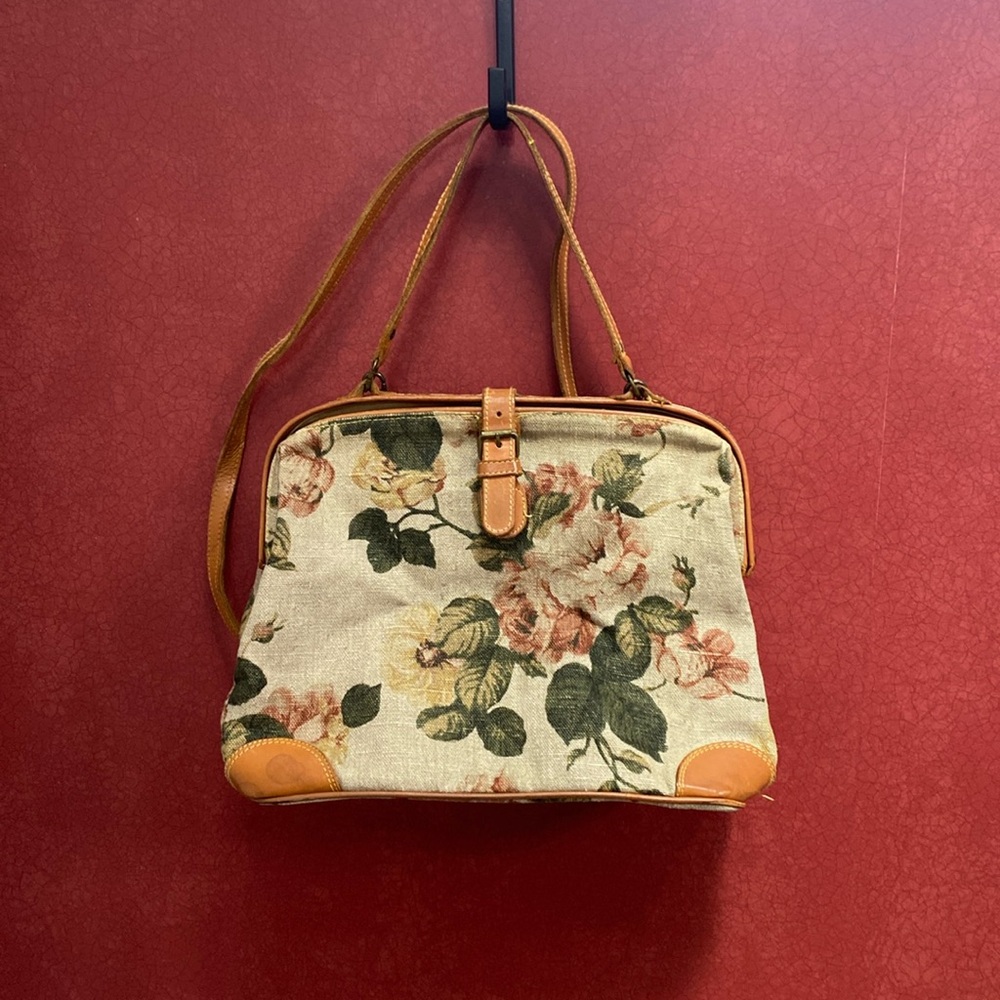 Marshall Fields Made in Italy Vintage Carpet Bag